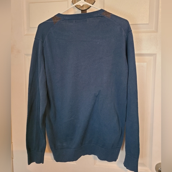 Claiborne Men's Long Sleeve V-Neck Pullover Sweater, Size: Medium Color: Blue - Picture 7 of 8